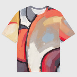 Футболка оверсайз мужская Абстракция с кругами, цвет: 3D-принт