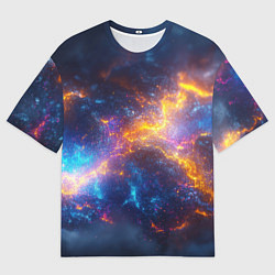 Мужская футболка оверсайз Космическая текстура фон