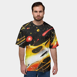 Футболка оверсайз мужская Текстура краска, цвет: 3D-принт — фото 2
