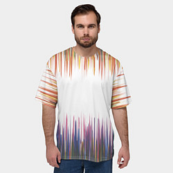 Футболка оверсайз мужская Бахрома, цвет: 3D-принт — фото 2