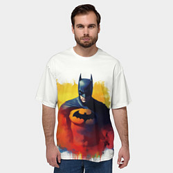 Футболка оверсайз мужская Бэтмен в краске, цвет: 3D-принт — фото 2
