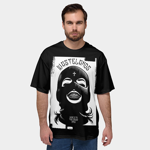 Мужская футболка оверсайз Wanted / 3D-принт – фото 3