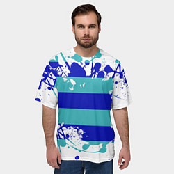 Футболка оверсайз мужская Капли краски, цвет: 3D-принт — фото 2