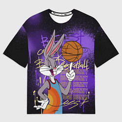 Футболка оверсайз мужская Багз Банни - Looney Tunes, цвет: 3D-принт