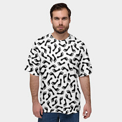 Футболка оверсайз мужская Следы, цвет: 3D-принт — фото 2