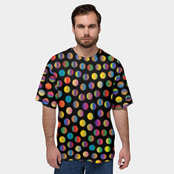 Футболка оверсайз мужская Конфетти, цвет: 3D-принт — фото 2