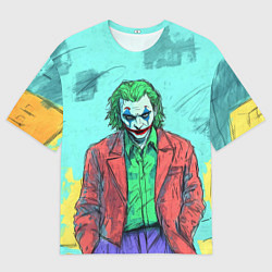 Футболка оверсайз мужская Джокер в красном костюме, цвет: 3D-принт