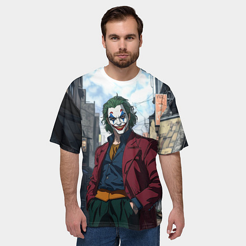 Мужская футболка оверсайз Аниме Джокер / 3D-принт – фото 3