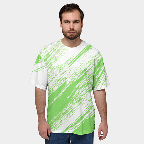 Мужская футболка оверсайз Light green / 3D-принт – фото 3
