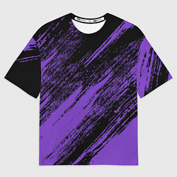 Футболка оверсайз мужская The color is purple and black, цвет: 3D-принт