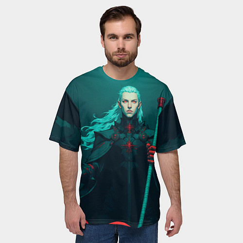 Мужская футболка оверсайз Седовласый некромант / 3D-принт – фото 3