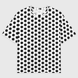 Мужская футболка оверсайз Текстура футбольного мяча