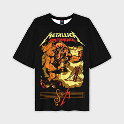 Футболка оверсайз мужская Metallica - octopus monster, цвет: 3D-принт