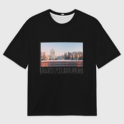 Футболка оверсайз мужская Санкт-Петербург Смольный собор, цвет: 3D-принт