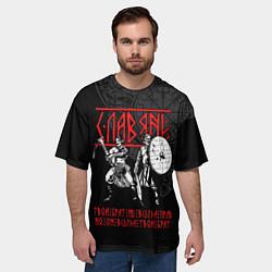 Футболка оверсайз мужская Славяне братья, цвет: 3D-принт — фото 2