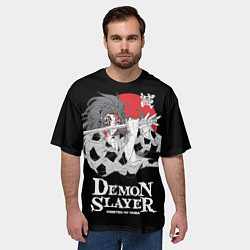 Футболка оверсайз мужская Кокушибо Тсугикуни демон, цвет: 3D-принт — фото 2