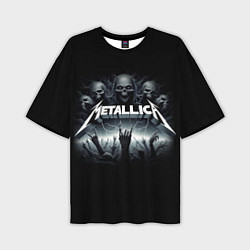 Футболка оверсайз мужская Metallica thrash metal - gesture, цвет: 3D-принт