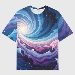 Футболка оверсайз мужская Космическая волна, цвет: 3D-принт
