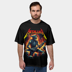 Футболка оверсайз мужская Metallica - James Alan Hatfield, цвет: 3D-принт — фото 2