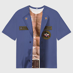 Футболка оверсайз мужская Форма пожарного спасателя МЧС, цвет: 3D-принт
