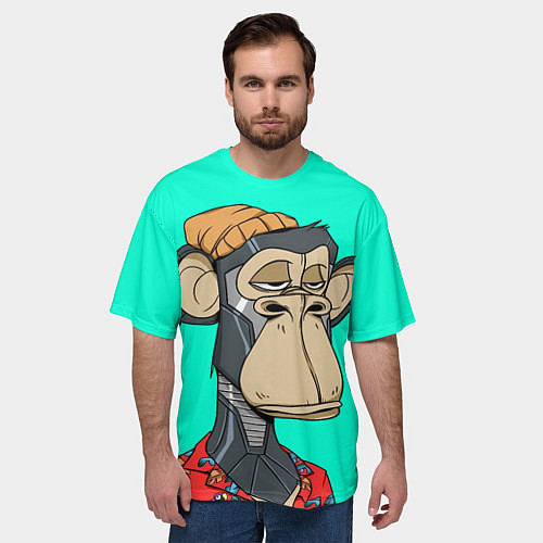 Мужская футболка оверсайз NFT ape steel / 3D-принт – фото 3