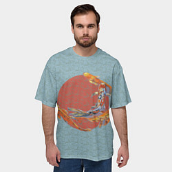 Футболка оверсайз мужская Рыба карпы кои, цвет: 3D-принт — фото 2