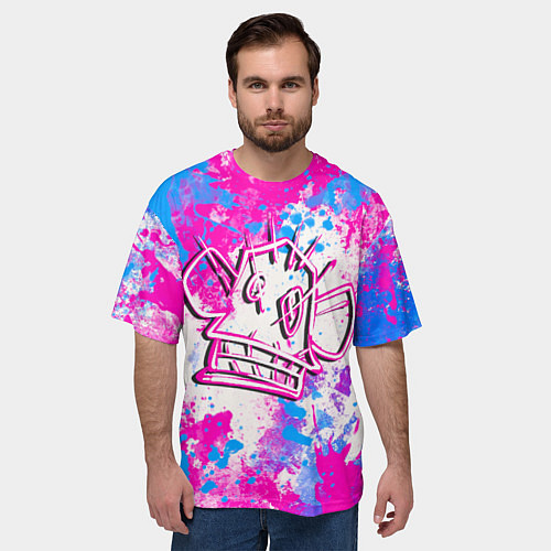 Мужская футболка оверсайз Мартышка Джинкс - Arcane / 3D-принт – фото 3