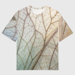 Мужская футболка оверсайз Прожилки листика