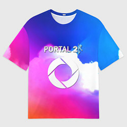 Футболка оверсайз мужская Portal закат, цвет: 3D-принт