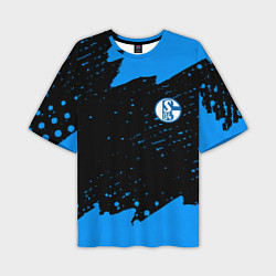 Футболка оверсайз мужская Schalke 04 fc blue color, цвет: 3D-принт