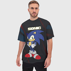 Футболка оверсайз мужская Sonic, цвет: 3D-принт — фото 2
