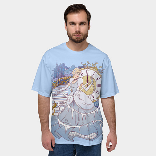 Мужская футболка оверсайз Cinderella - big pictures / 3D-принт – фото 3