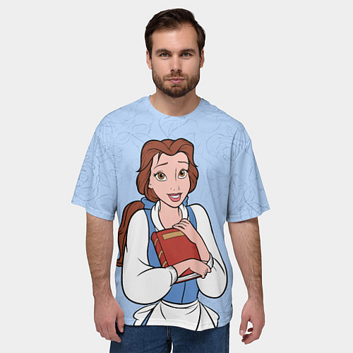 Мужская футболка оверсайз Beautiful Belle - big pictures / 3D-принт – фото 3