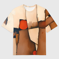 Мужская футболка оверсайз Фрагментированная композиция