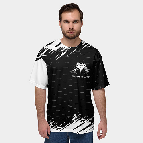 Мужская футболка оверсайз Король и шут краски броня / 3D-принт – фото 3