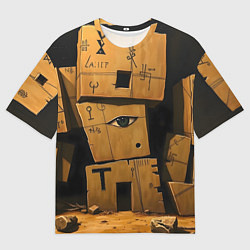 Футболка оверсайз мужская Глаза в каменных домах, цвет: 3D-принт