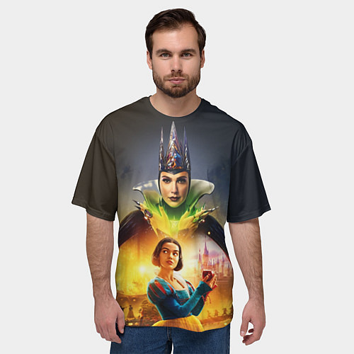 Мужская футболка оверсайз Белоснежка и Мачеха / 3D-принт – фото 3