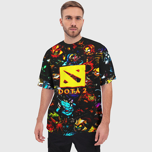 Мужская футболка оверсайз Dota2 персонажи / 3D-принт – фото 3