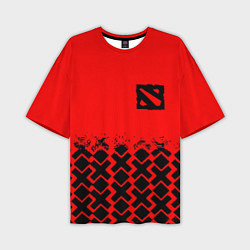 Футболка оверсайз мужская Dota игровой паттерн, цвет: 3D-принт