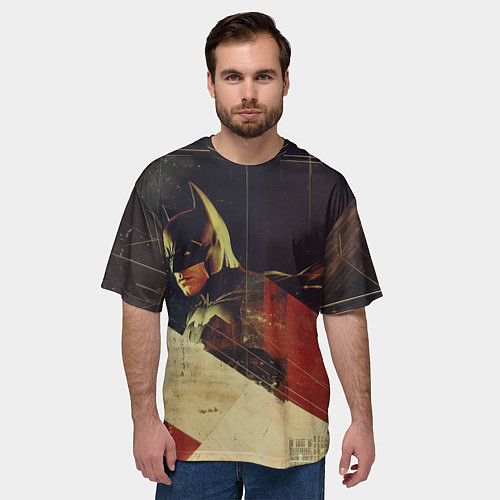 Мужская футболка оверсайз Бэтмен ретро стиль / 3D-принт – фото 3