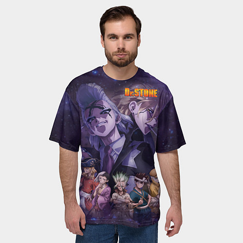 Мужская футболка оверсайз Доктор Камень / 3D-принт – фото 3