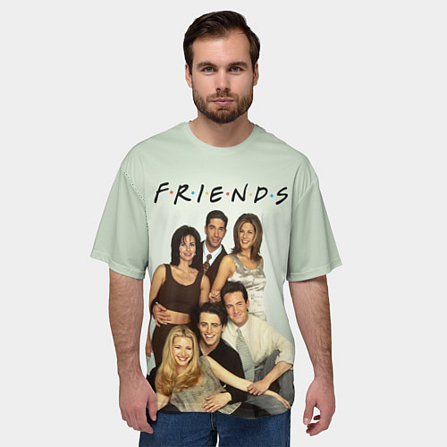 Мужская футболка оверсайз Американский сериал - Друзья / 3D-принт – фото 3