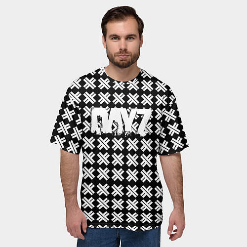 Мужская футболка оверсайз Dayz крестики / 3D-принт – фото 3