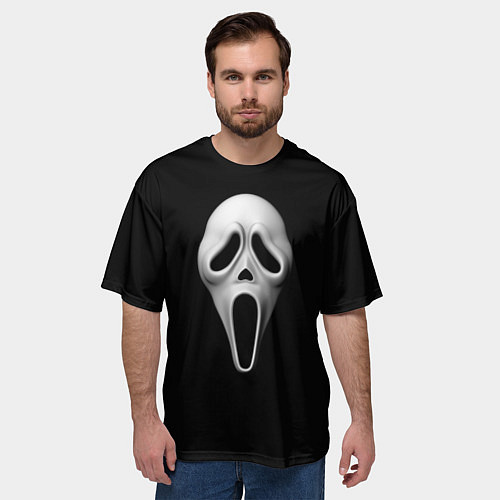 Мужская футболка оверсайз Крик маска косплей / 3D-принт – фото 3