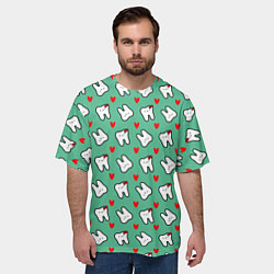 Футболка оверсайз мужская Довольные зубы, цвет: 3D-принт — фото 2