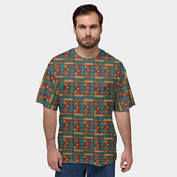 Футболка оверсайз мужская Солнце джунглей, цвет: 3D-принт — фото 2