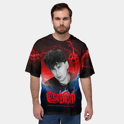 Мужская футболка оверсайз Сектор газа Юрий Хой / 3D-принт – фото 3