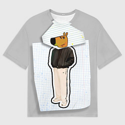 Футболка оверсайз мужская Чиловый парень - свидетель мем, цвет: 3D-принт