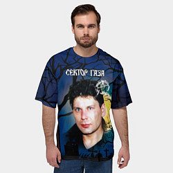 Футболка оверсайз мужская Юрий Хой полнолуние, цвет: 3D-принт — фото 2