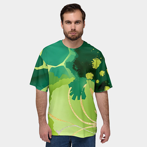 Мужская футболка оверсайз Вдохновленный природой / 3D-принт – фото 3